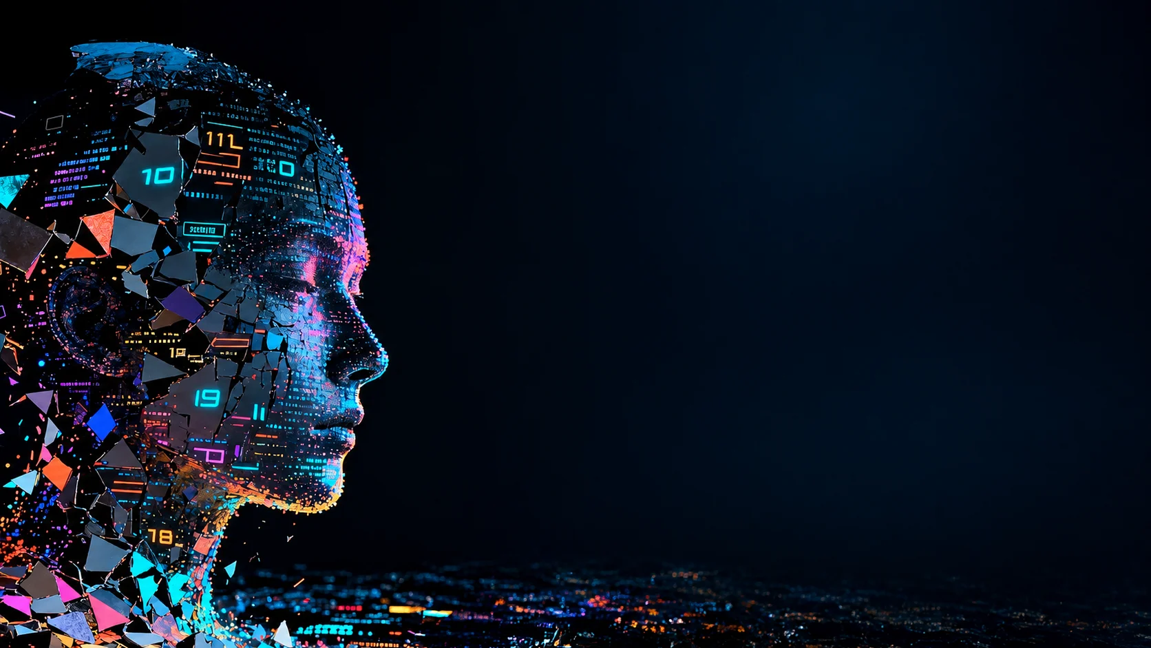 Digital human face illustration